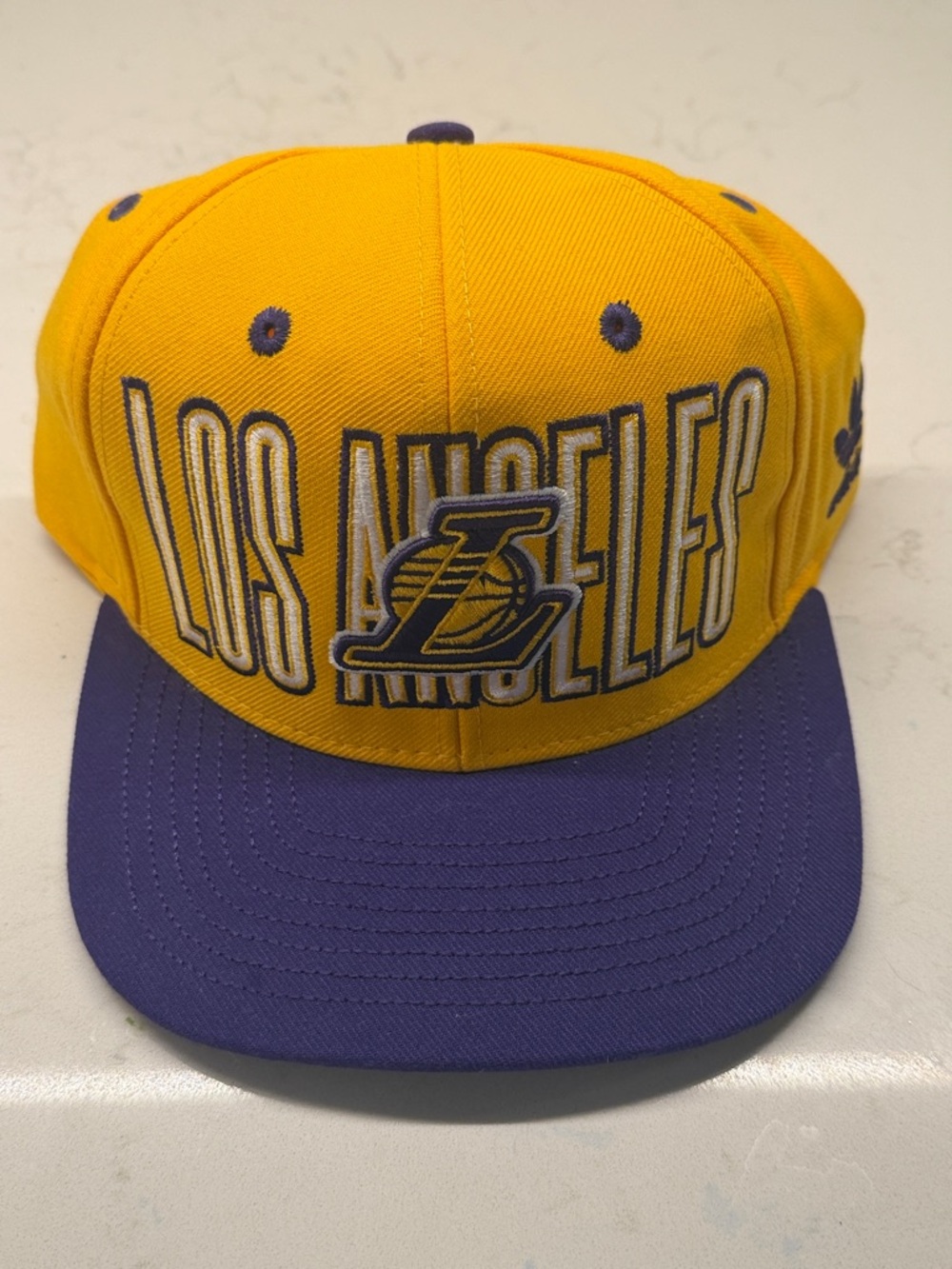 adidas Two-Tone Lakers Purple and Yellow Basketball Snapback
